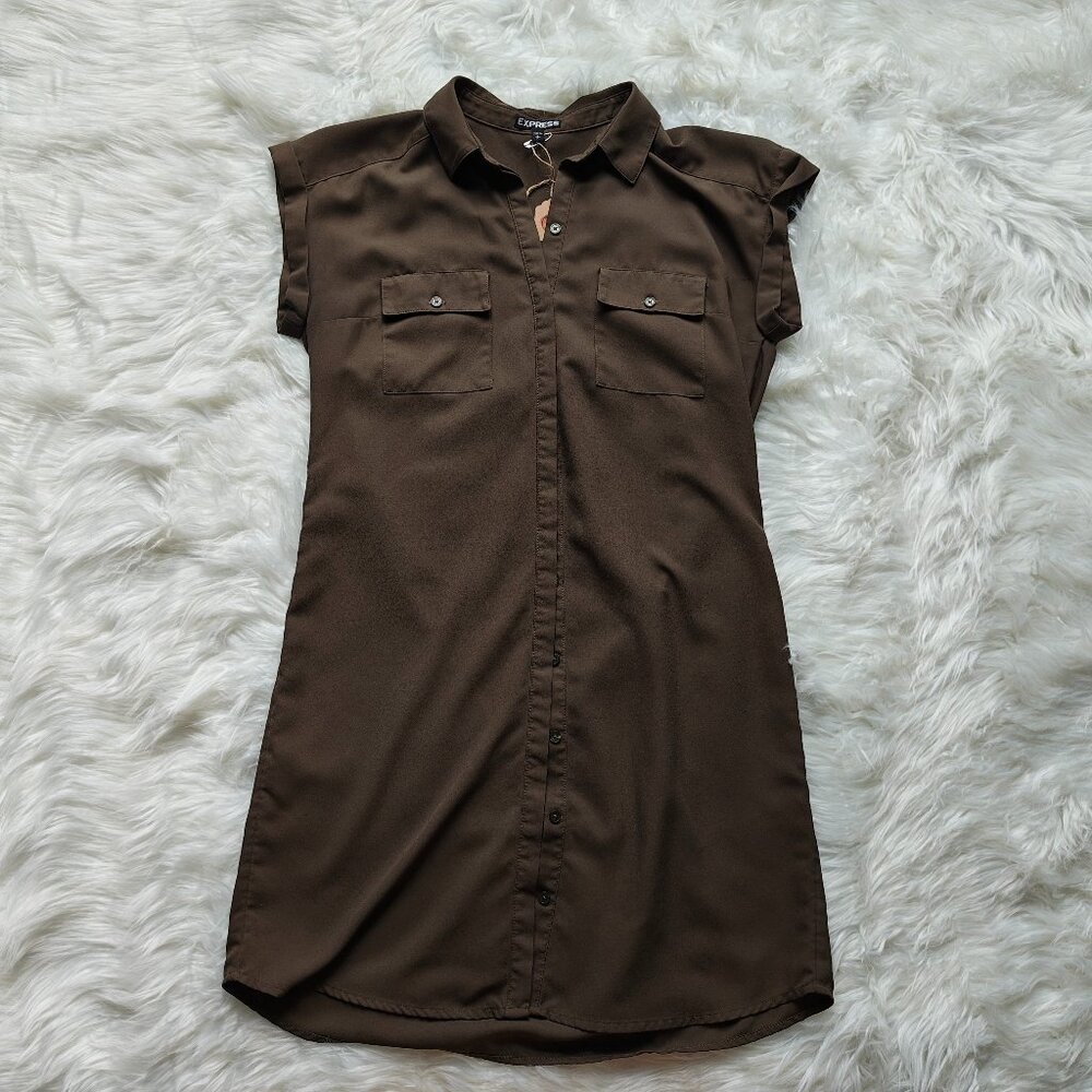 Express Army Green Utility Dress , SIZE SMALL